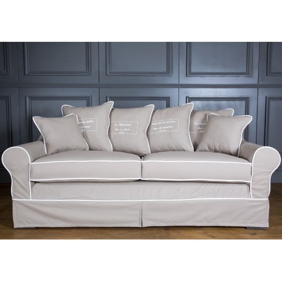 Hussensofa Landhausstil Delaware Landhaus Sofa 200cm