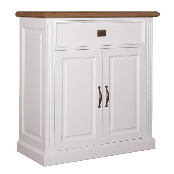 Kommode Landhausstil York Shabby chic Oak 2 Türen 1 Schublade 112