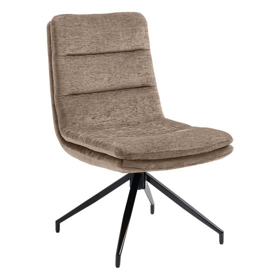 Polsterstuhl drehbar Stahlgestell 2er Set Cole Taupe