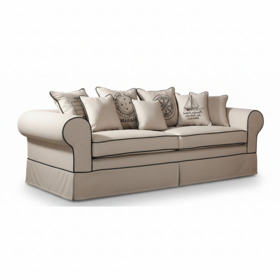 Hussensofa Landhausstil Dorchester Bezug Leinen Baumwolle waschbar