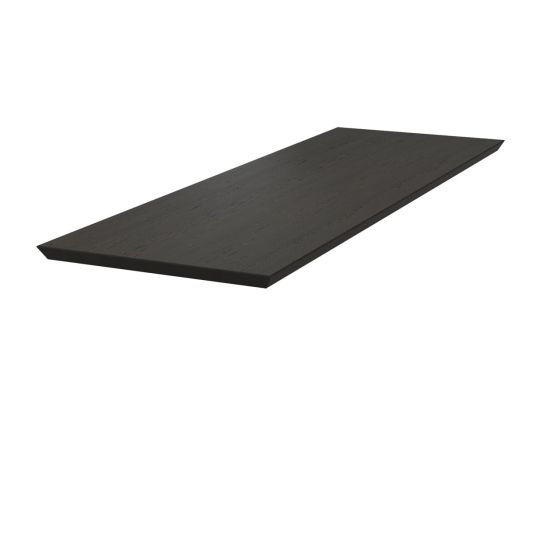 Tischplatte 160x90cm Eiche massiv 6cm schweizer Kante mocca black