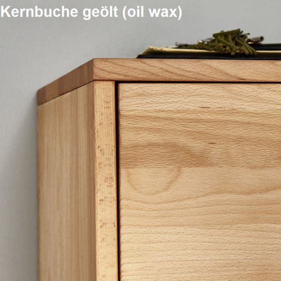 Walk in Schuhschrank Kernbuche natur geölt massiv eine Klappe