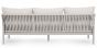 Gartensofa 3 Sitzer Aluminium beige mit Polster Florencia