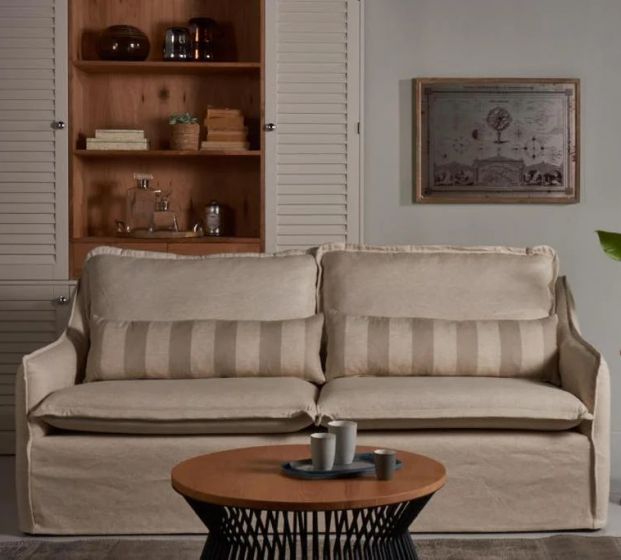 Hussensofa Jersey amerikanischer Landhausstil Leinen