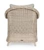 Gartensessel Polyrattan beige mit Polstern wetterfest Aditya