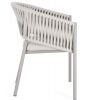 Gartenstühle stapelbar beige mit Polster Florencia 4er Set Aluminium