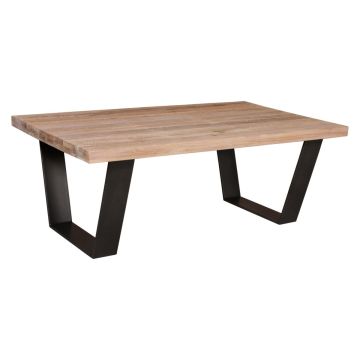 Couchtisch Vintage Landhaus Eiche Stahlgestell XO Interiors