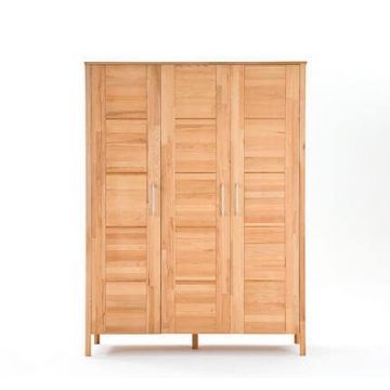 Kleiderschrank Kernbuche massiv geölt 3 türig Zen