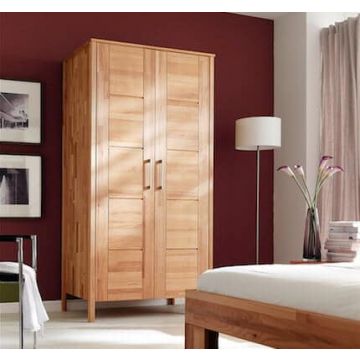 Kleiderschrank Kernbuche 2 türig massiv geölt Zen