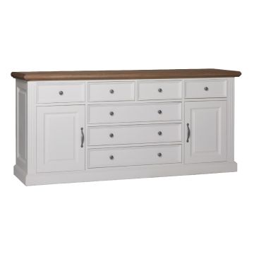 Anrichte Landhausstil York Shabby chic Oak 7 Schubladen
