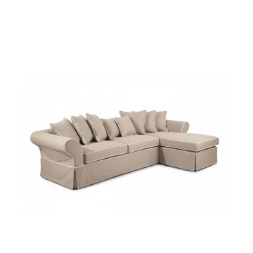 Hussen Ecksofa Landhausstil Ascot abnehmbare Husse