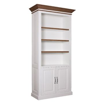 Bücherregal Landhausstil York Shabby chic Oak 2 Türen