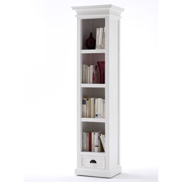 Bücherregal Landhaus weiß antik Halifax schmal 4 Fächer