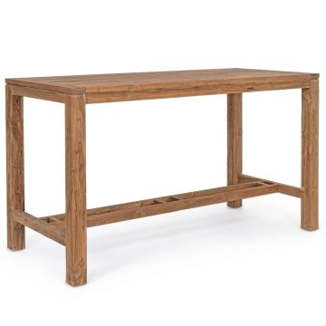 Bartisch Outdoor Stehtisch Garten wetterfest 180 cm Teak massiv Maricruz FSC