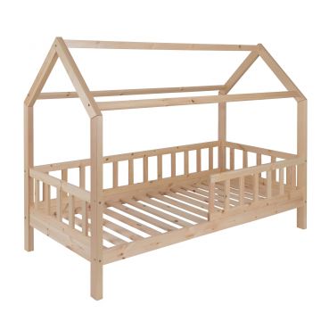 Kinderbett Hausbett Kiefer massiv mit Rollrost