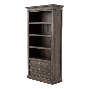 Bücherregal Halifax Mindi Blackwash kolonialer Landhausstil