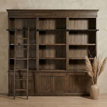 Bücherregal Wand Massivholz Landhausstil Forest XL