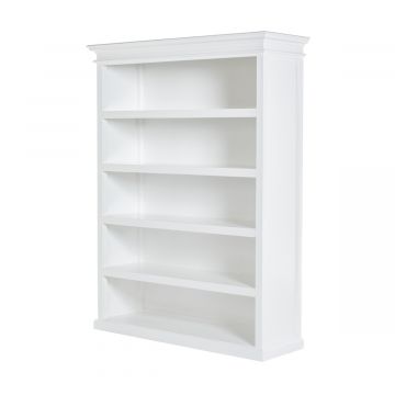 Bücherregal weiß Landhausstil  4 Fächer Breite 150cm Halifax