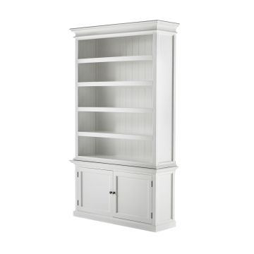 Bücherschrank weiß Landhausstil Halifax breit 137cm CA637