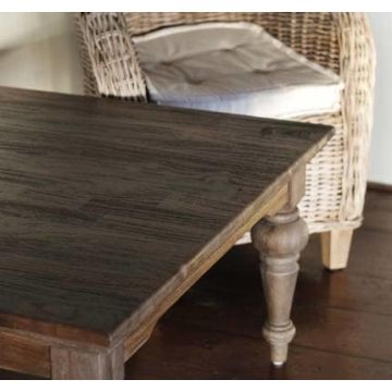 Couchtisch Landhaus Teak massiv 70x120 cm Hygge