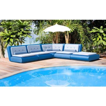 Ecksofa Memphis Silvertex wetterfestes Gartenecksofa