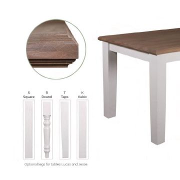 Esstisch 200x100 cm Landhausstil Chic Oak Details