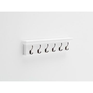 Garderobenbrett Landhausstil weiß antik Halifax 6 Haken