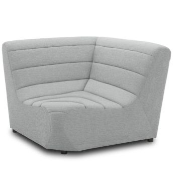 Gartensofa Eckelement wetterfest Solido Polsterecke Modul silber grau