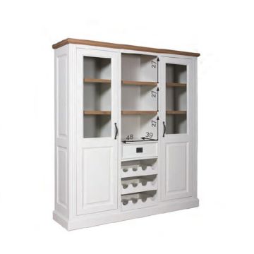Highboard Landhausstil Shabby chic Oak 2 Türen 1 Schublade