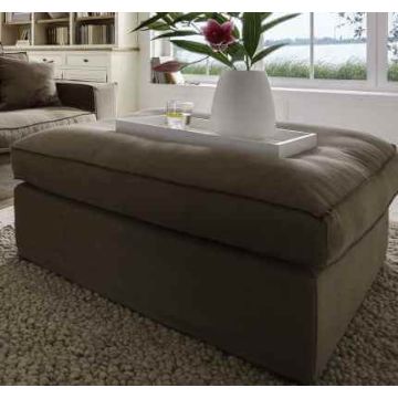 Hocker Newport 97x97cm mit Husse Landhausstil modern