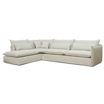 Hussensofa KOS Ecksofa  mit loser Husse moderner Landhausstil
