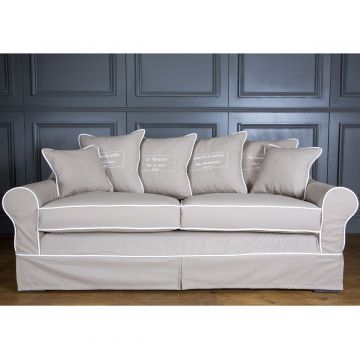 Hussensofa Landhausstil Delaware Lounge Landhaus Sofa 200cm