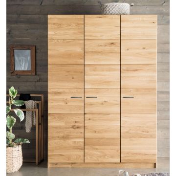 Kleiderschrank 3 türig Massivholz Eiche mit Einteilung