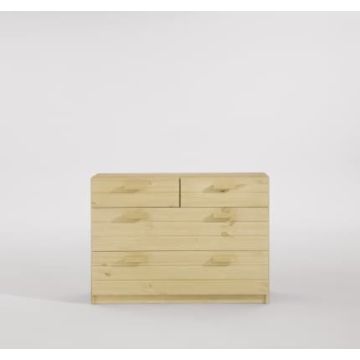 Kiefer Massivholz Kommode mit 4 Schubladen