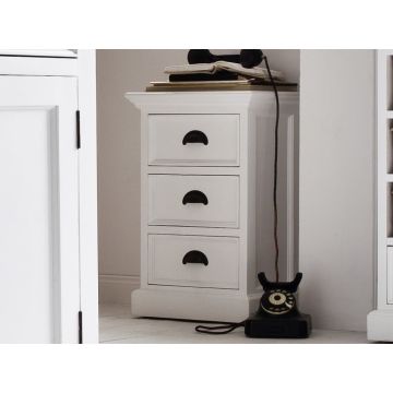 Kommode Landhausstil schmal weiß antik Halifax 3 Schubladen