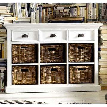 Landhaus Sideboard weiss Halifax Vintage Landhausstil B128