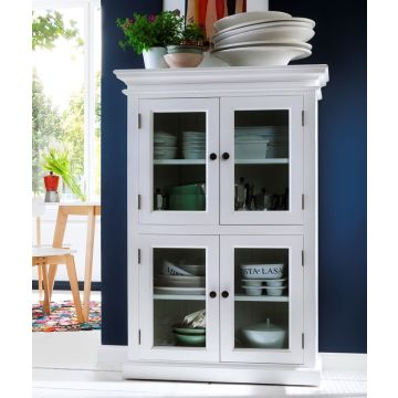 Landhaus Vitrinenschrank weiß antik Halifax 4 Glastüren