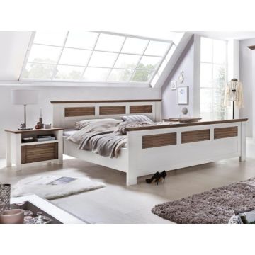 Landhausstil Bett Pinie weiss Aruba in drei Größen wählen 