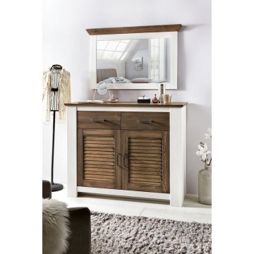 Kommode Aruba mit Spiegel Pinie weiss - terra