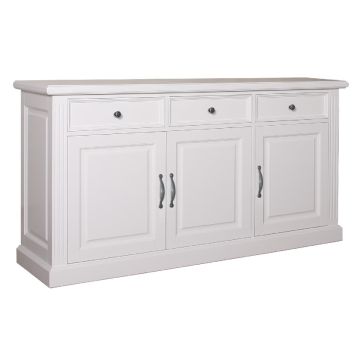 Landhausstil Sideboard weiß Shabby chic 3 Türen 3 Schubladen