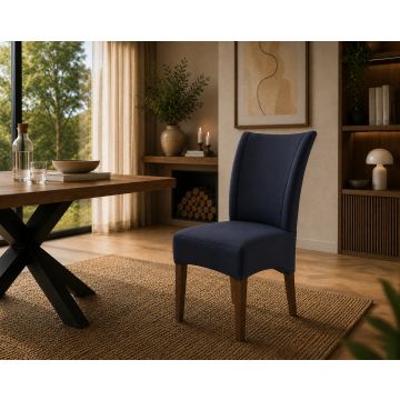Lederstuhl Lombardo Echt Leder Blue Gestell Bassano