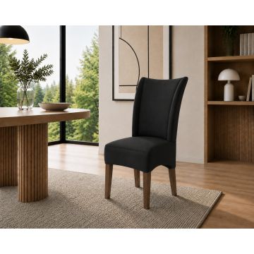Lederstuhl Lombardo Echt Leder Ebony Gestell Bassano