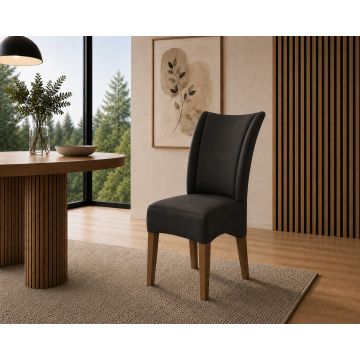 Lederstuhl Lombardo Echt Leder Graphite Gestell Bassano