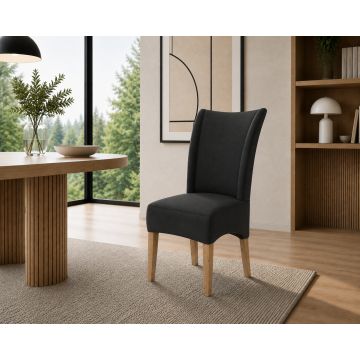 Lederstuhl Lombardo Echt Leder Graphite Gestell Gold