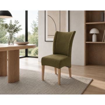 Lederstuhl Lombardo Echt Leder Moss Gestell Gold