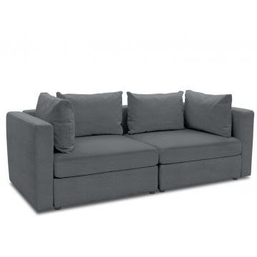 Gartensofa 2 Sitzer wetterfest Room modular Grau