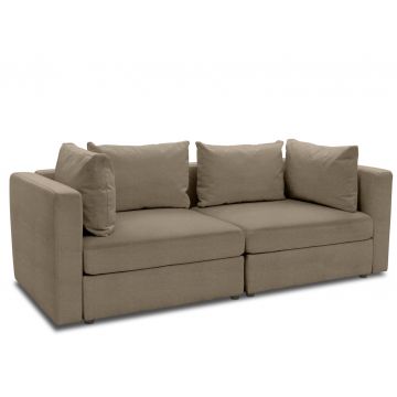 Gartensofa 2 Sitzer wetterfest Room modular Taupe braun