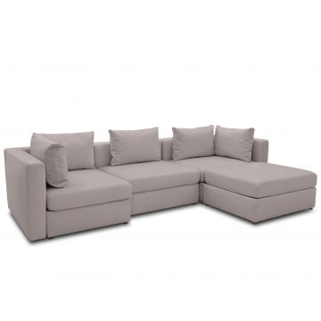 Ecksofa Garten wetterfest Room modular Silber grau