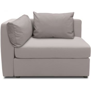 Outdoor Sofa wetterfest Eckelement links Room Silber grau