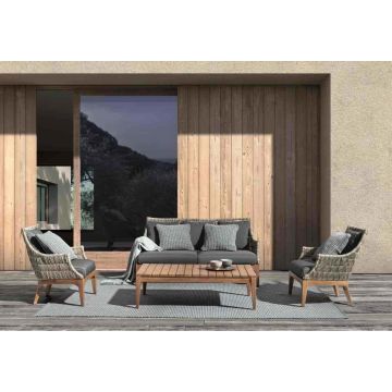 Lounge Sofa Outdoor 2 Sitzer mit Polster Keilani